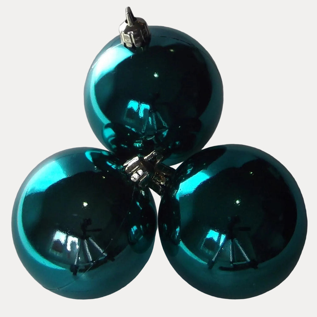 Christmas Tree Baubles in blue (Three)
