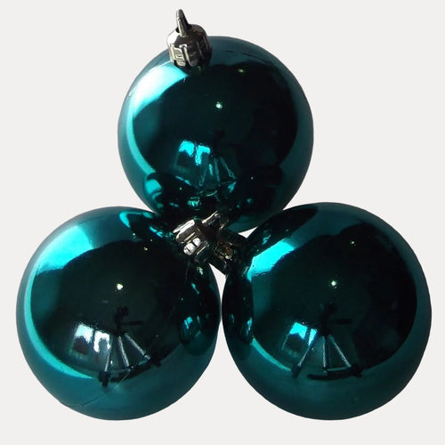Christmas Tree Baubles in blue (Three)