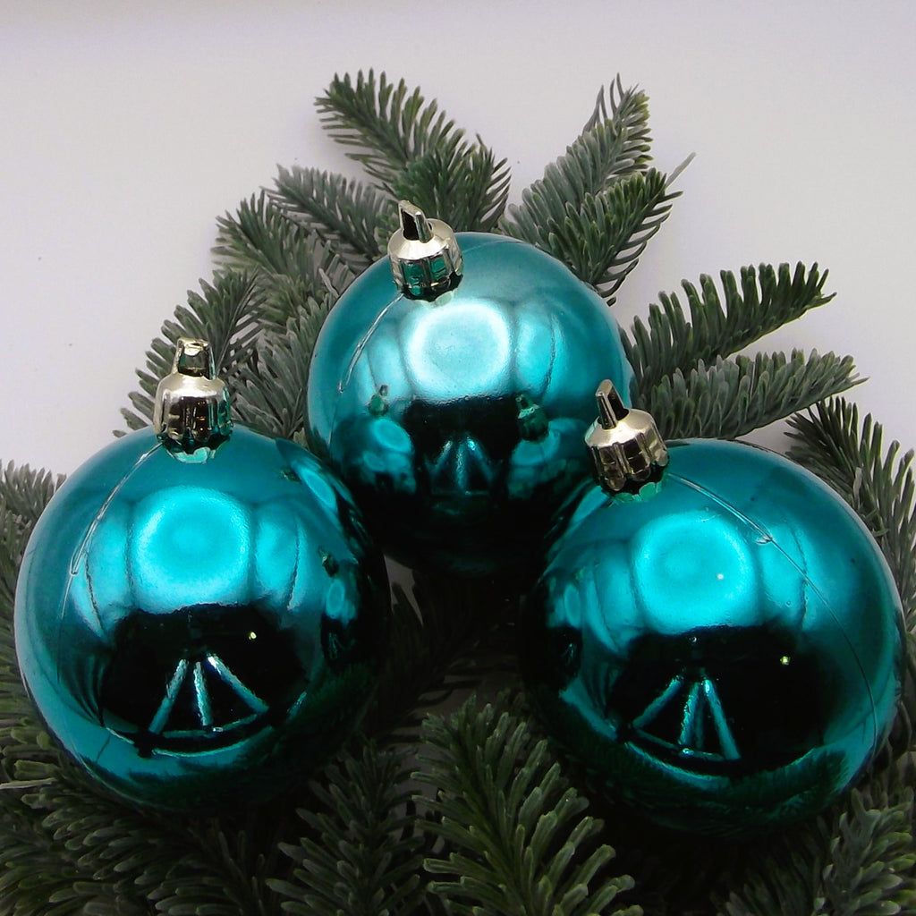 Christmas Tree Baubles in blue (Three)