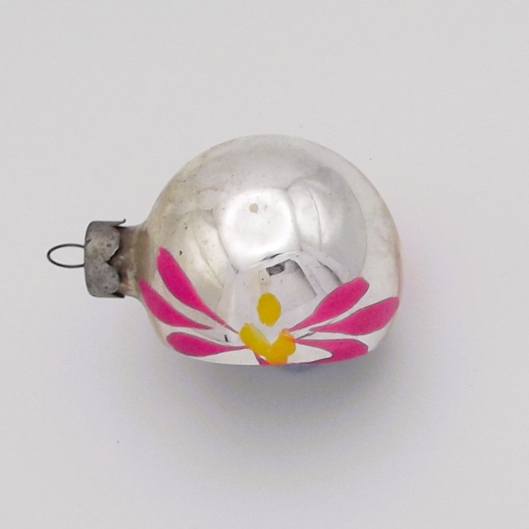 Vintage Hand-Blown Glass Indent Christmas Tree Decorations (three)