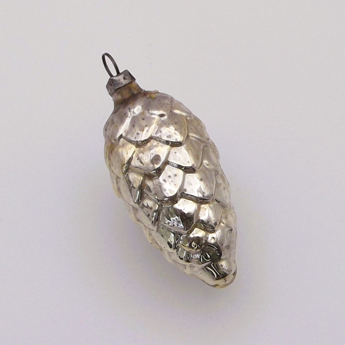 Vintage Glass Pine Cone Christmas Tree Ornament