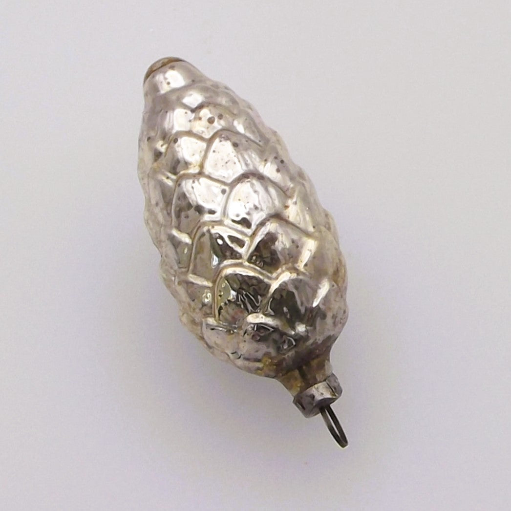 Vintage Glass Pine Cone Christmas Tree Ornament