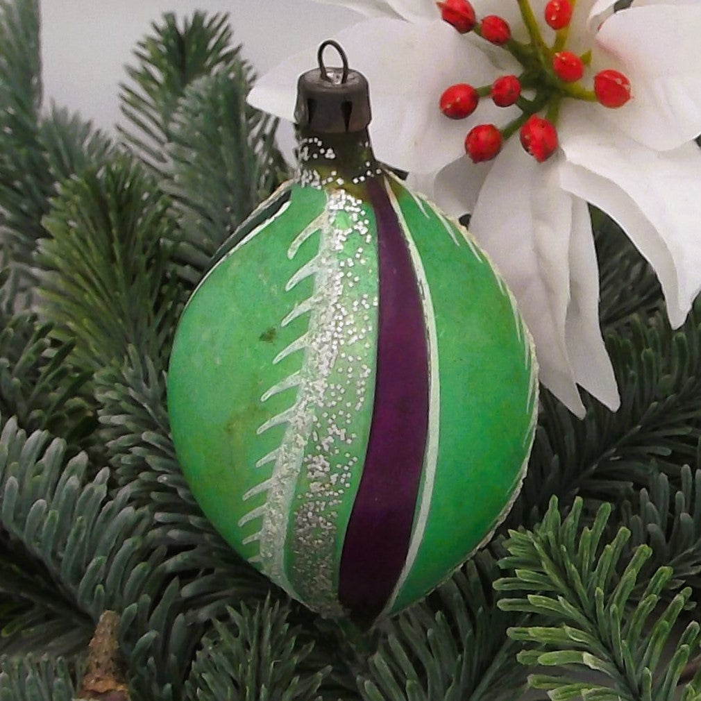 Vintage Glass Teardrop Christmas Tree Decoration