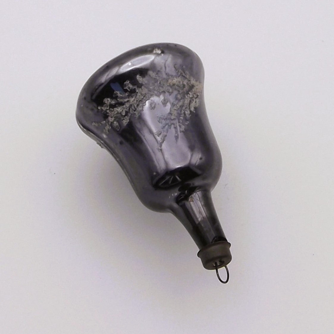 Vintage Christmas Glass Ornament in the shape of a bell