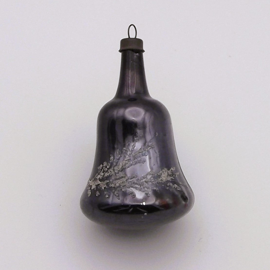 Vintage Christmas Glass Ornament in the shape of a bell