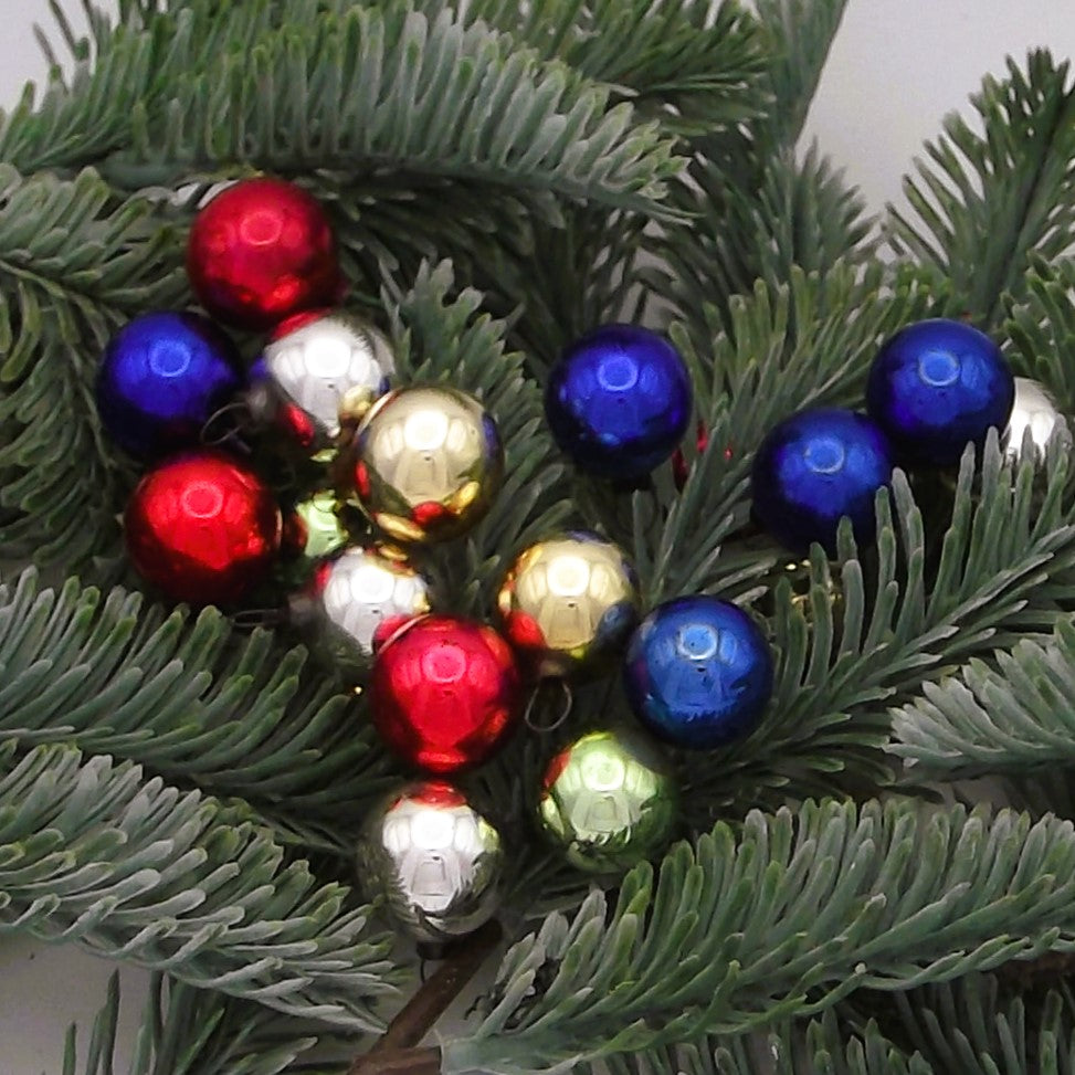 Vintage Glass Miniature Christmas Tree Ornaments in original box