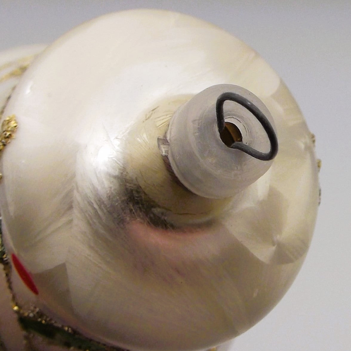 Vintage Glass Christmas Ornament in the shape of a bell