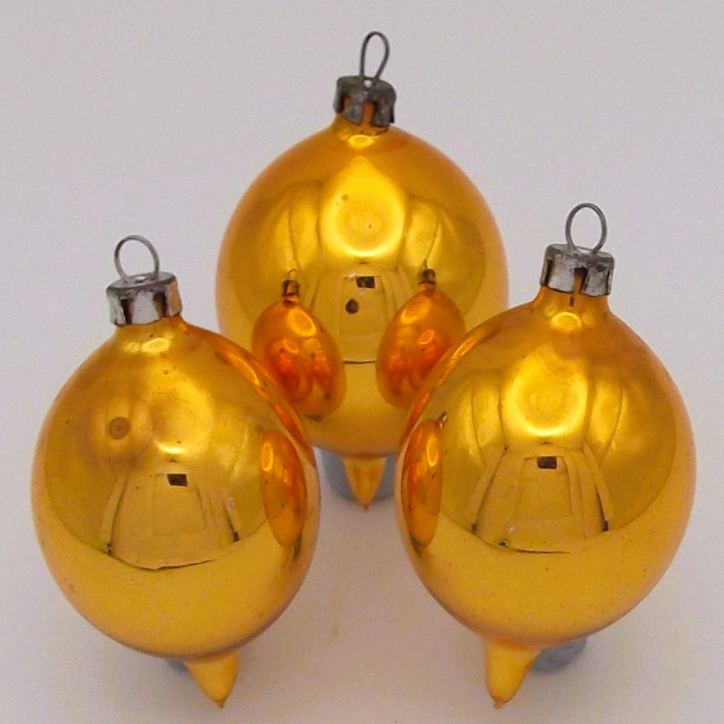 Vintage Boxed Set of Glass Christmas Tree Baubles Made in Czechoslovakia (set of eleven)