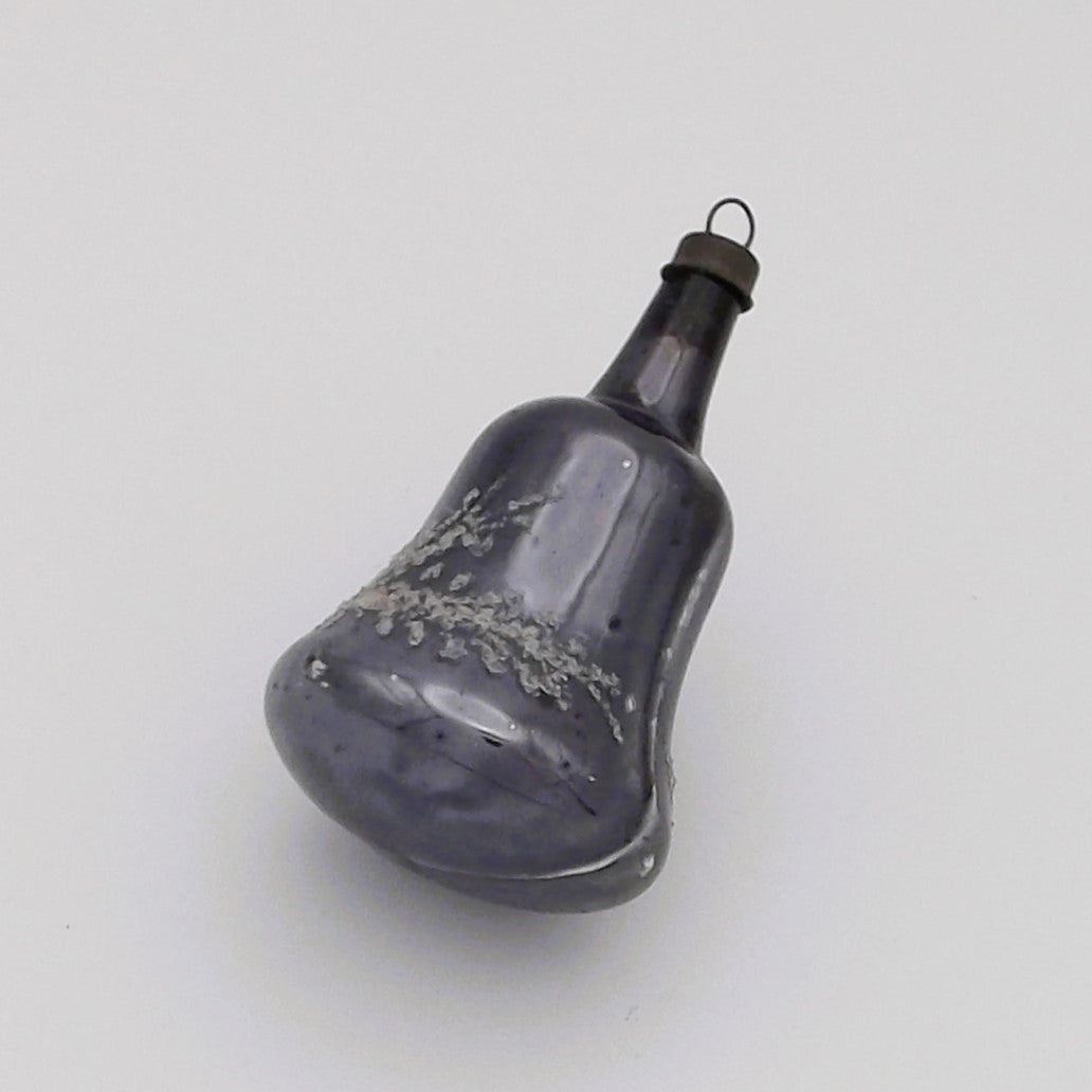 Vintage Christmas Glass Ornament in the shape of a bell
